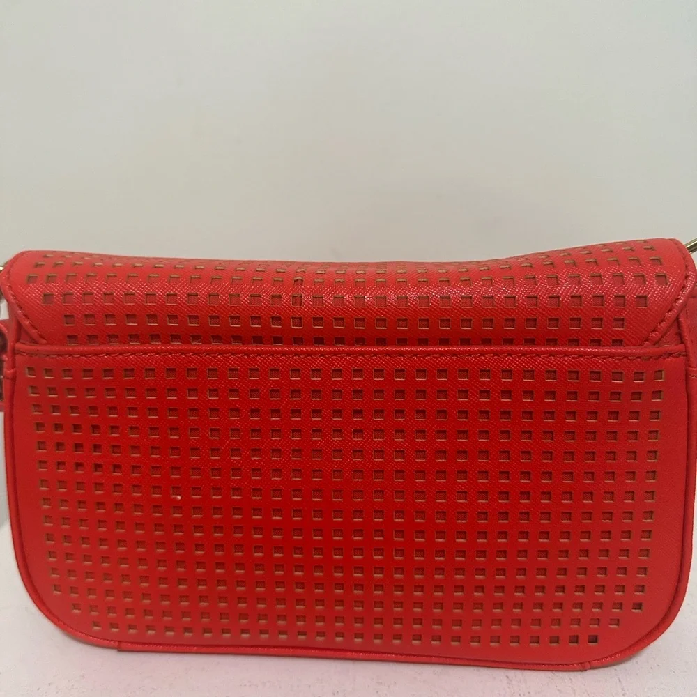 Banana Republic Red Crossbody Bag with Gold Accents - Picture 7 of 14